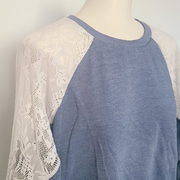 Refashioned Boho Lace Sweatshirt (M/L) - Picture 3 of 7